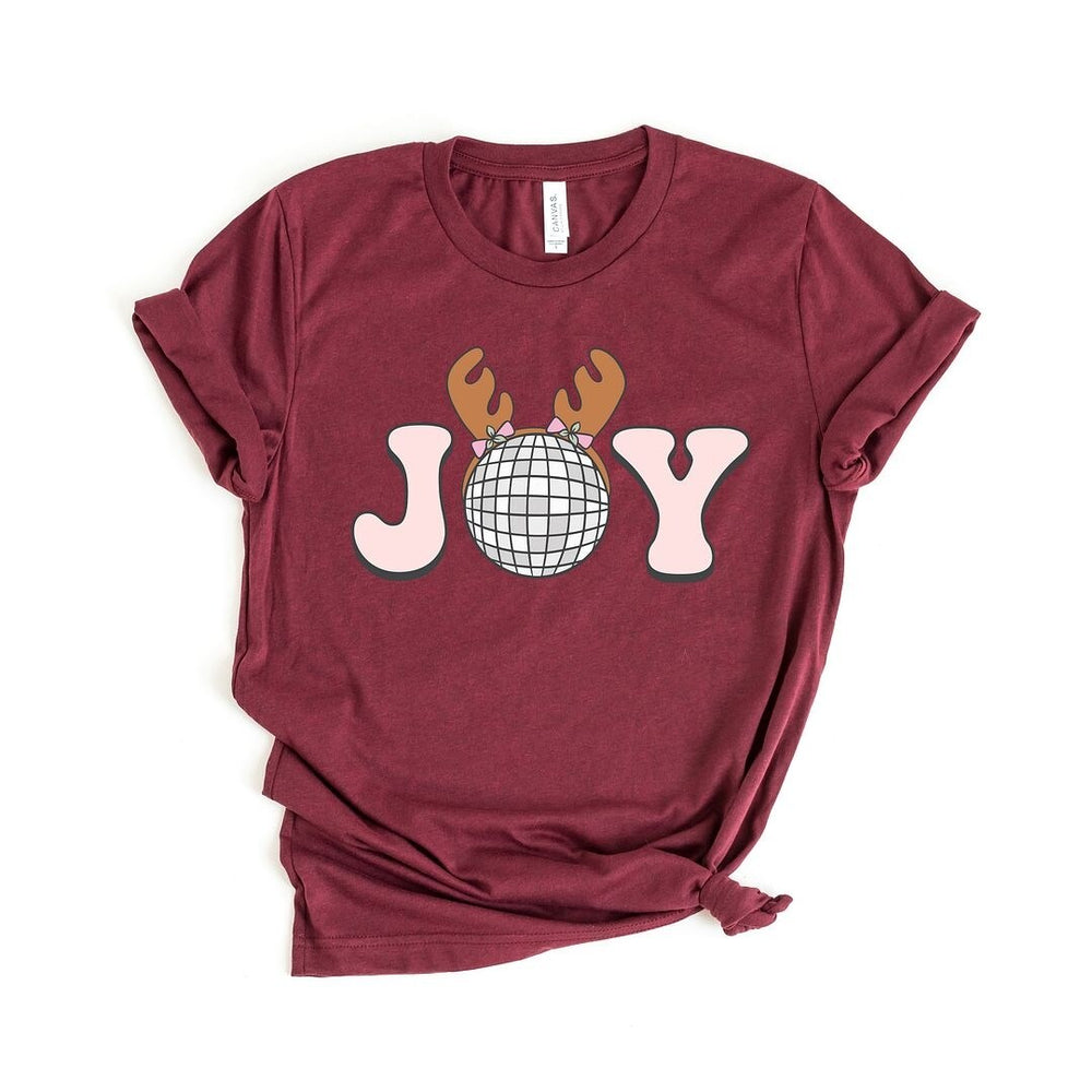 Joy Reindeer Short Sleeve Crewnneck Tee