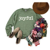 Joyful Bold Puff Print Graphic Sweatshirt