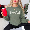 Joyful Bold Puff Print Graphic Sweatshirt