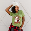 Just Waiting For Christmas Santa Short Sleeve Crewnneck Tee