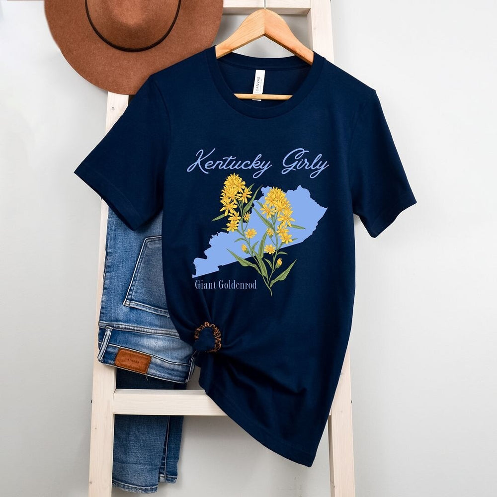 Kentucky Girly Flower Short Sleeve Crewnneck Tee