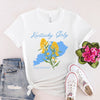 Kentucky Girly Flower Short Sleeve Crewnneck Tee