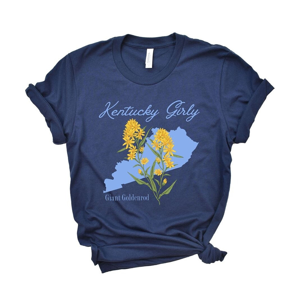 Kentucky Girly Flower Short Sleeve Crewnneck Tee