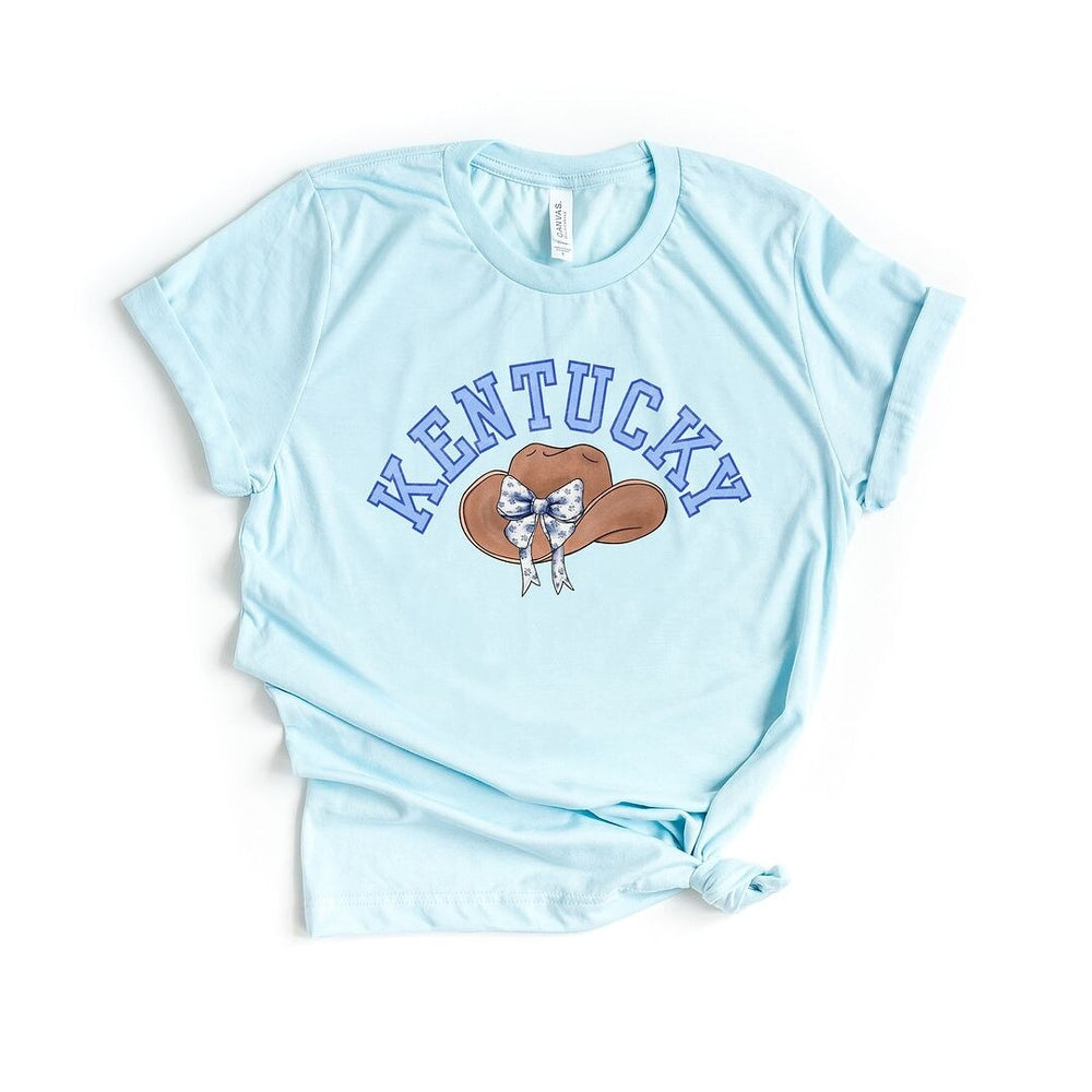 Kentucky Hat With Bow Short Sleeve Crewnneck Tee