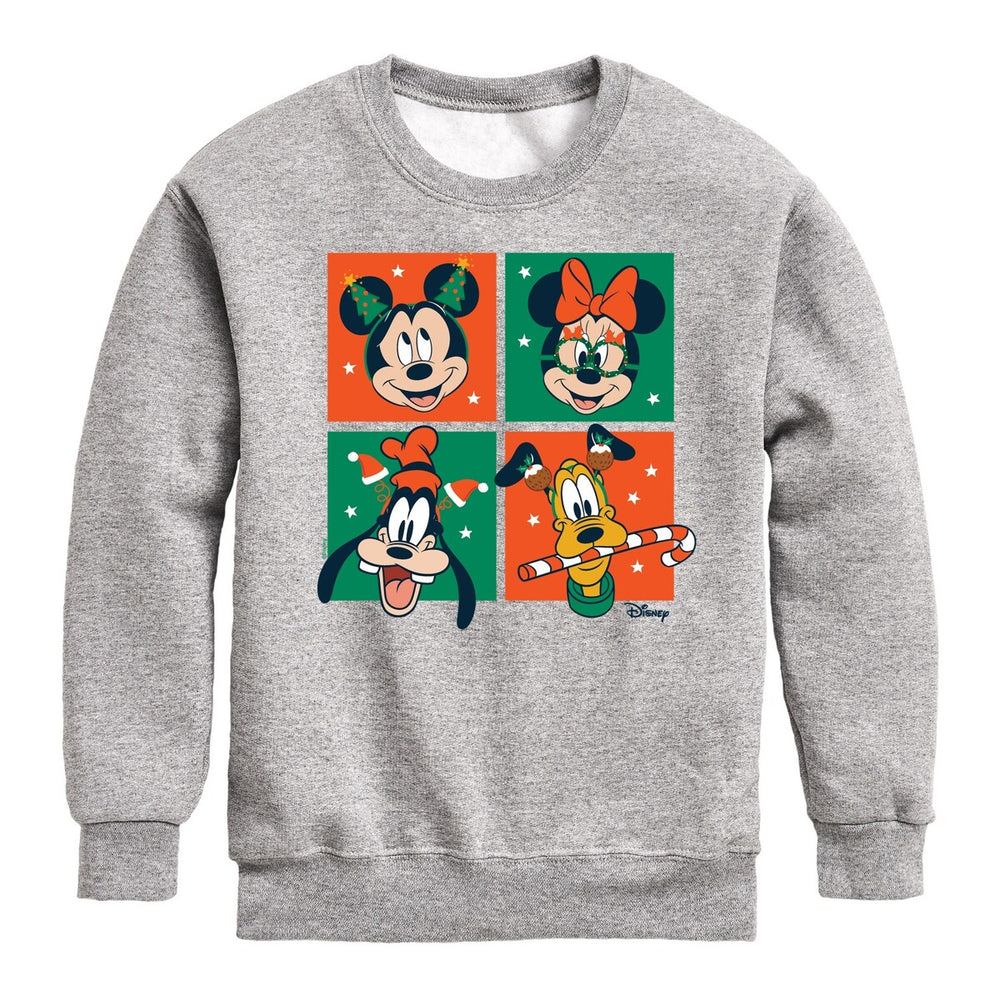 Kids Disney Mickey and Friends Christmas Grid Fleece