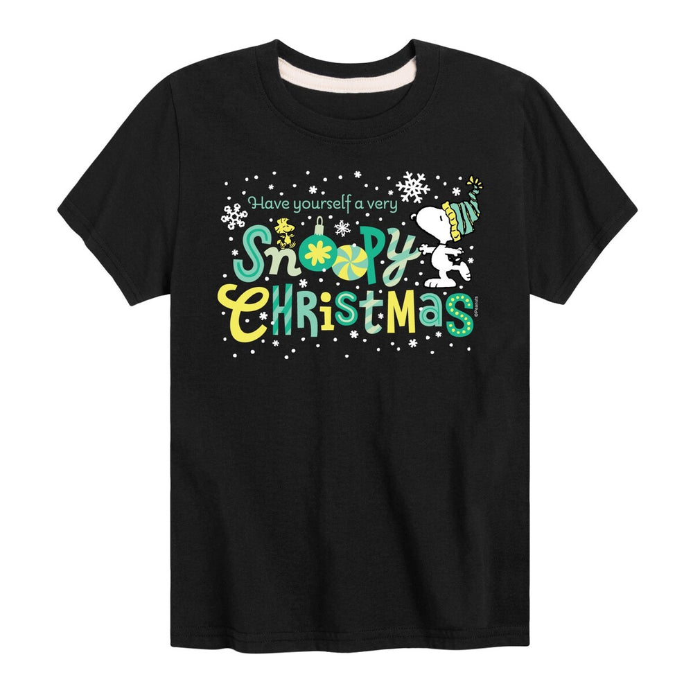 Kids Peanuts A Very Snoopy Christmas Tee