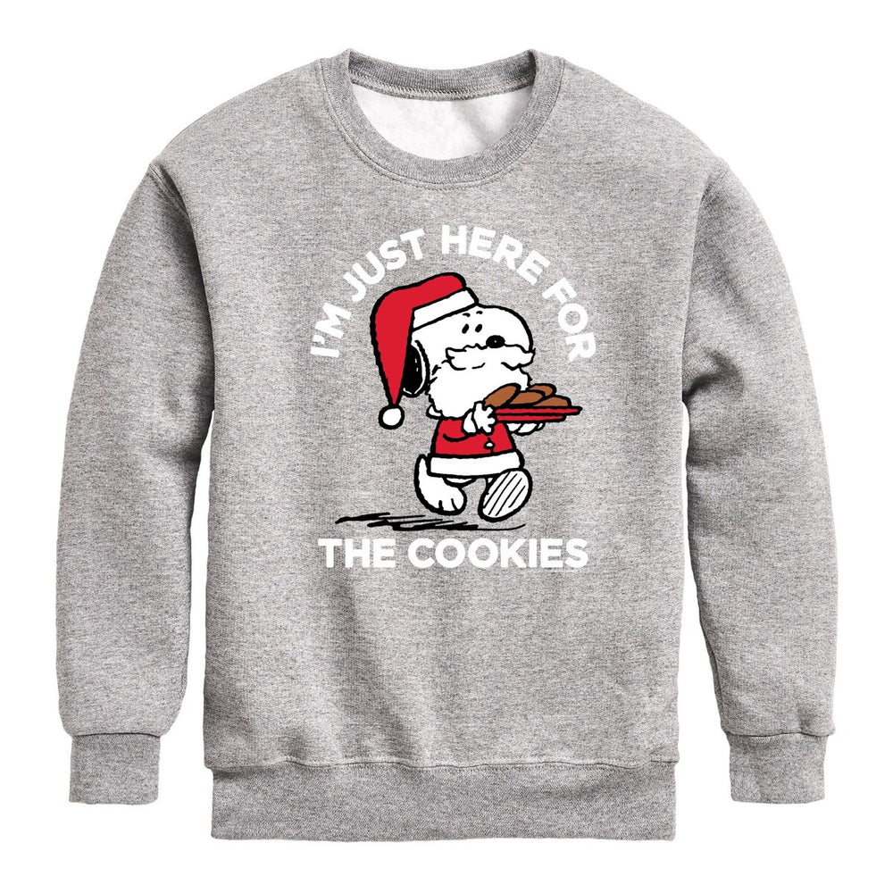 Kids Peanuts Here For The Cookies Fleece