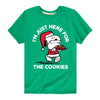 Kids Peanuts Here For The Cookies Tee