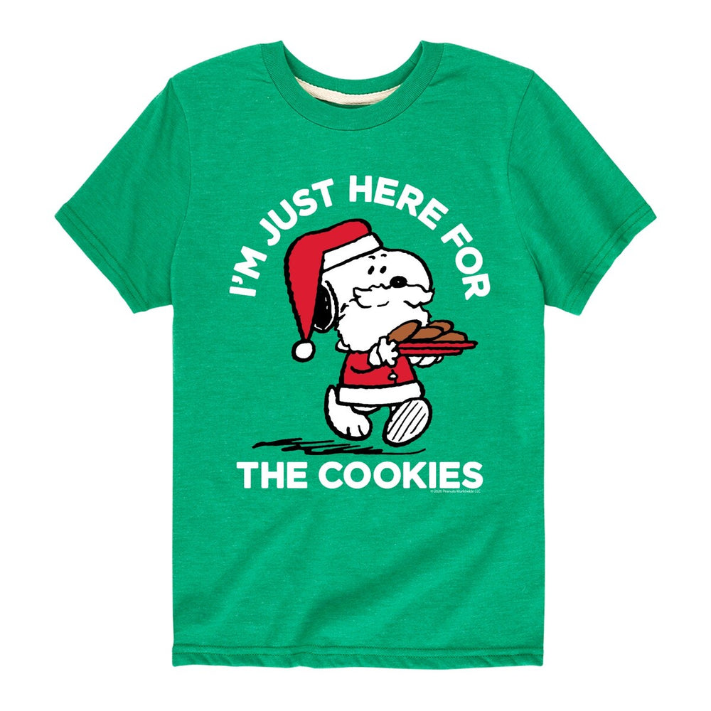 Kids Peanuts Here For The Cookies Tee