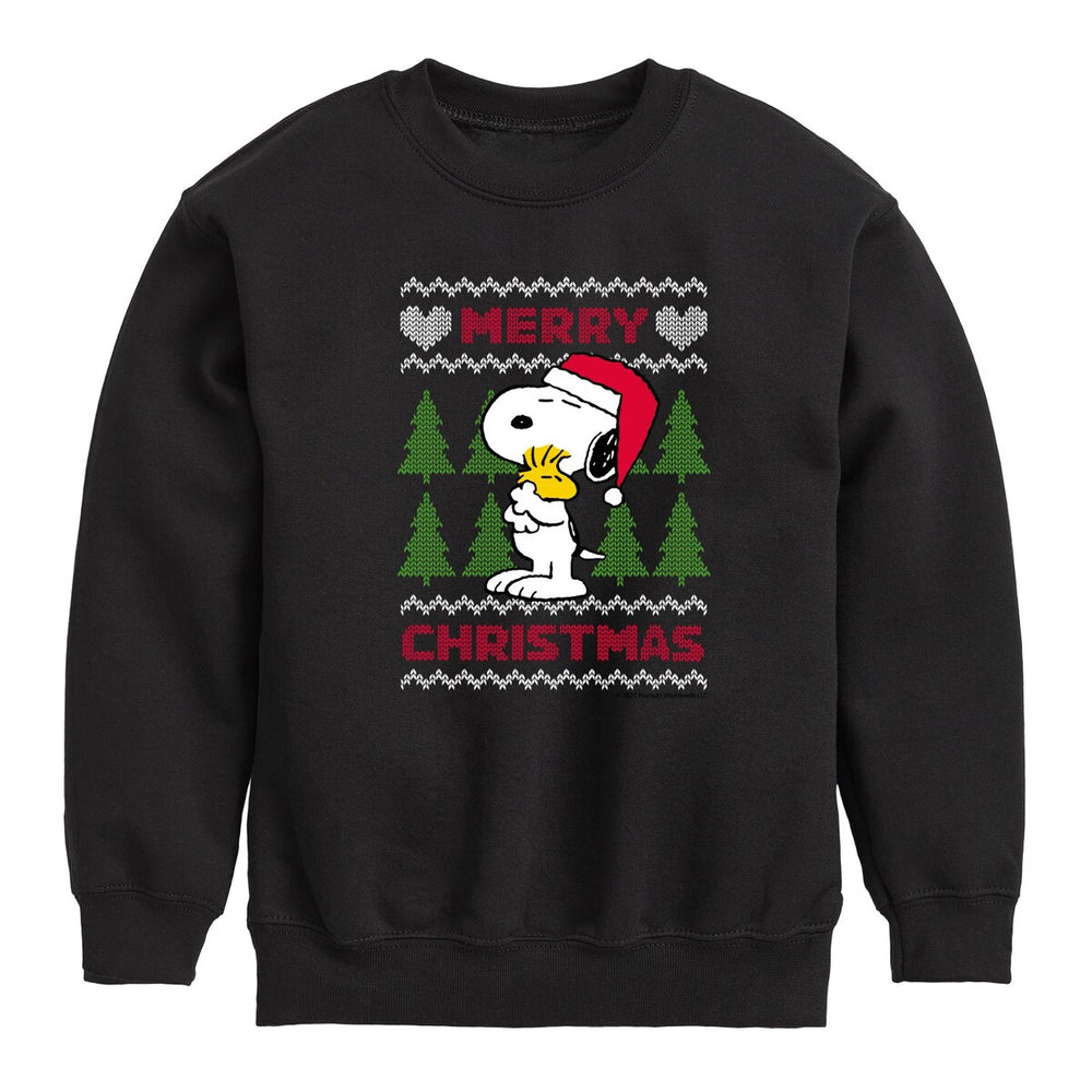 Kids Peanuts Snoopy Ugly Sweater Fleece