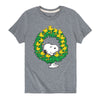 Kids Peanuts Snoopy Wreath Tee