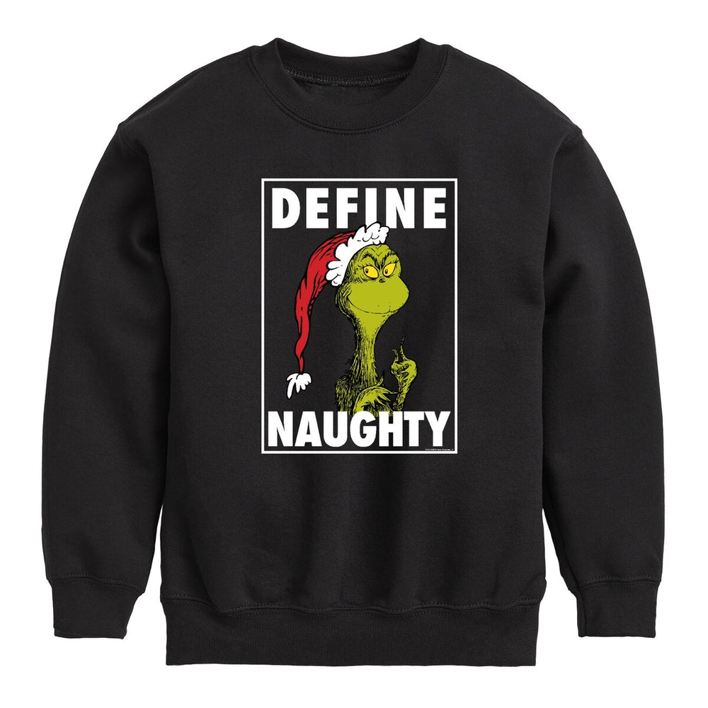 Kids The Grinch Define Naughty Fleece