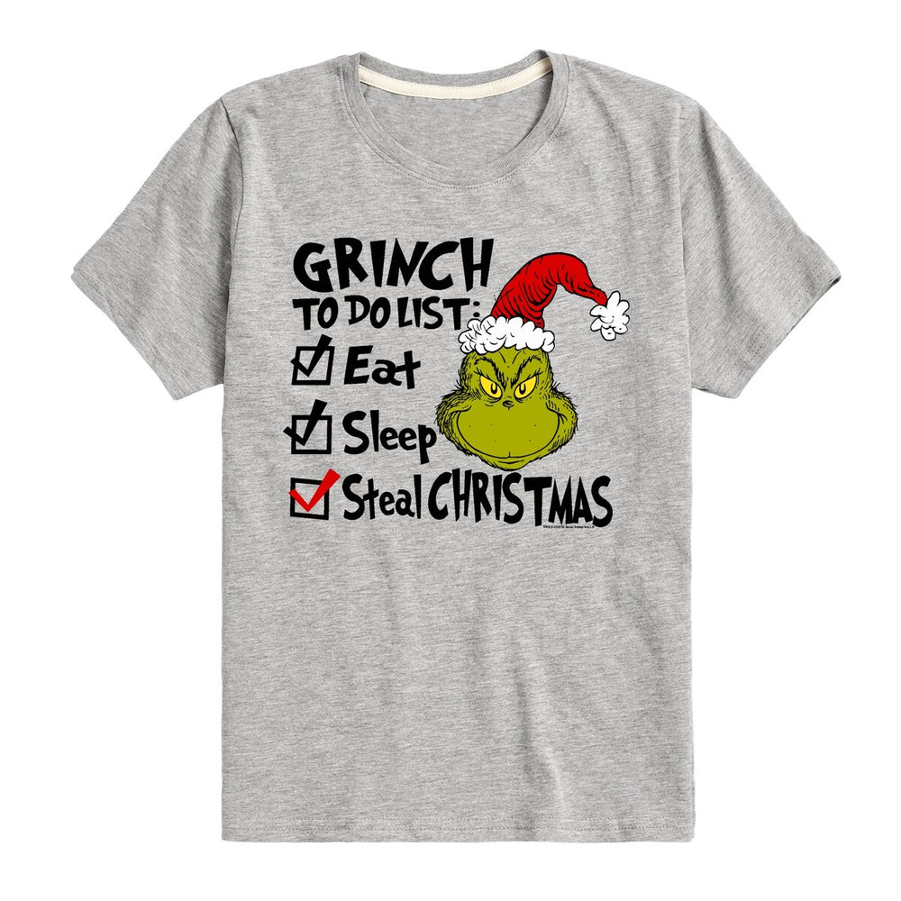 Kids The Grinch Grinch To Do List Tee