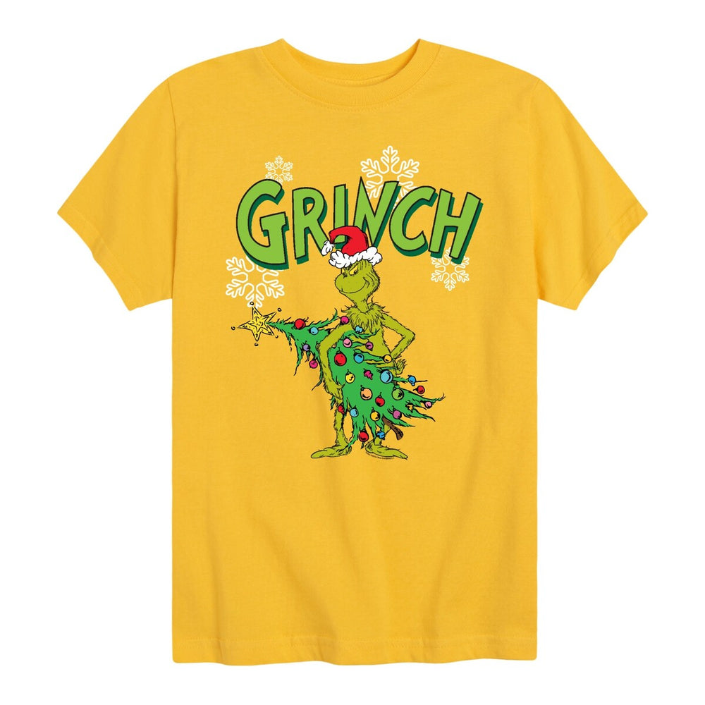 Kids The Grinch Grinch With Tree Tee