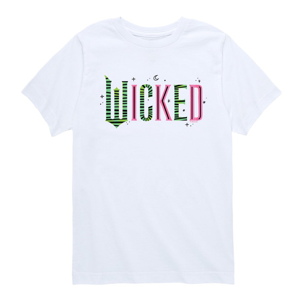 Kids Wicked Green Pink Logo Tee