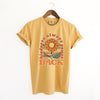 Kindness Always Comes Back Retro Flower Garment Dyed Tee