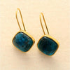 Lab-Created Apatite & Goldtone Drop Earrings