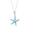 Lab-Created Opal & Sterling Starfish Pendant Necklace - White