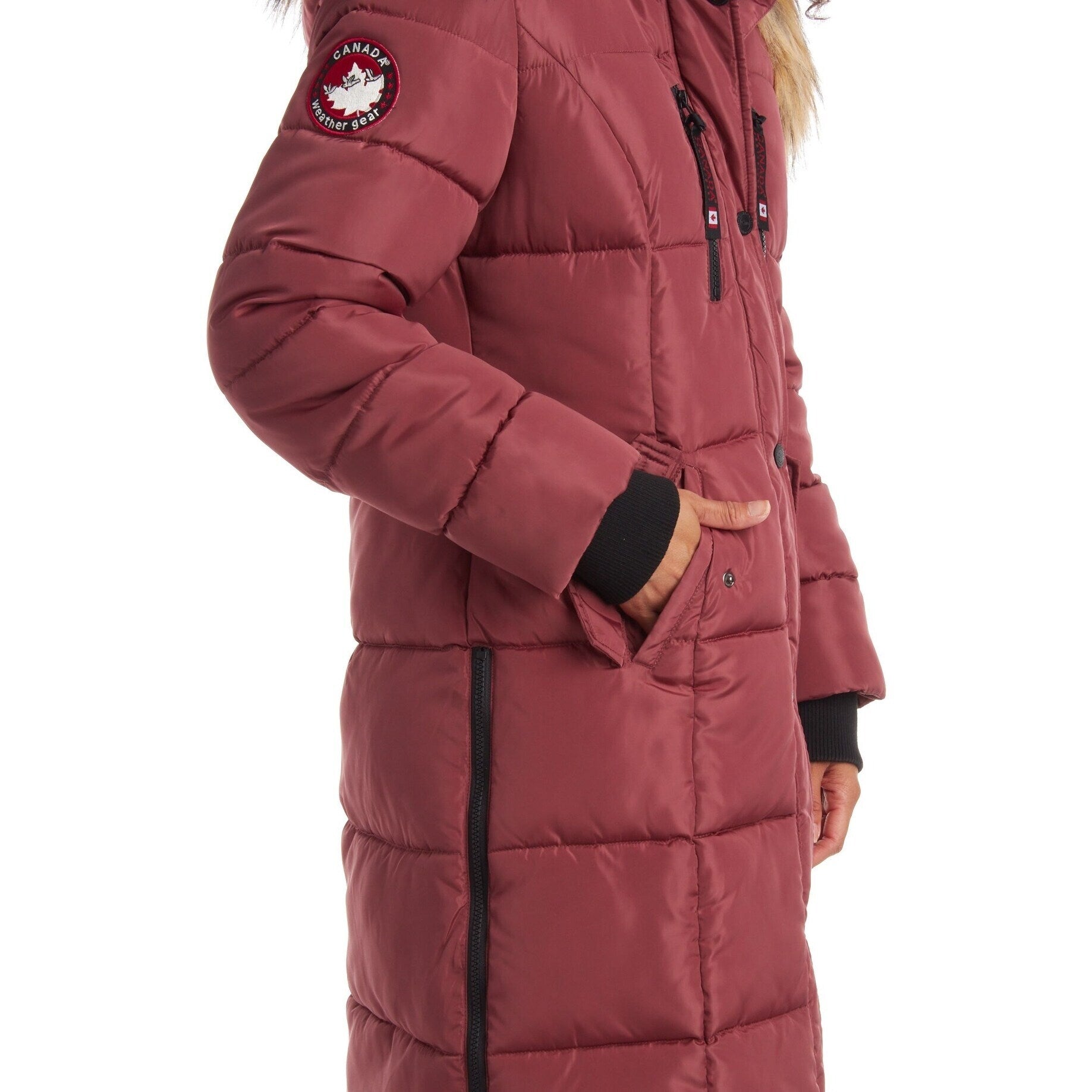 CANADA sale WEATHER GEAR WOMENS RED PARKA COAT - MED