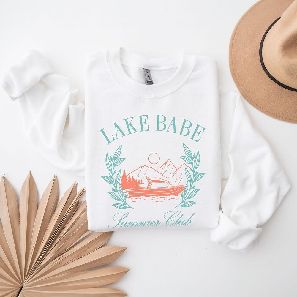 Lake Babe Boat Graphic Sweatshirt