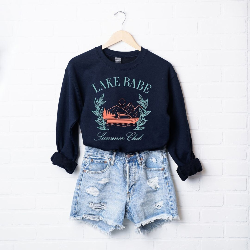 Lake Babe Boat Graphic Sweatshirt