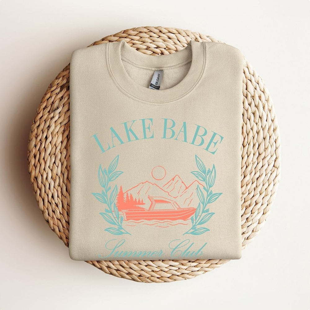 Lake Babe Boat Graphic Sweatshirt