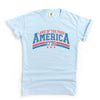 Land of the Free America Curved Garment Dyed Tee