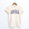 Land of the Free America Curved Garment Dyed Tee