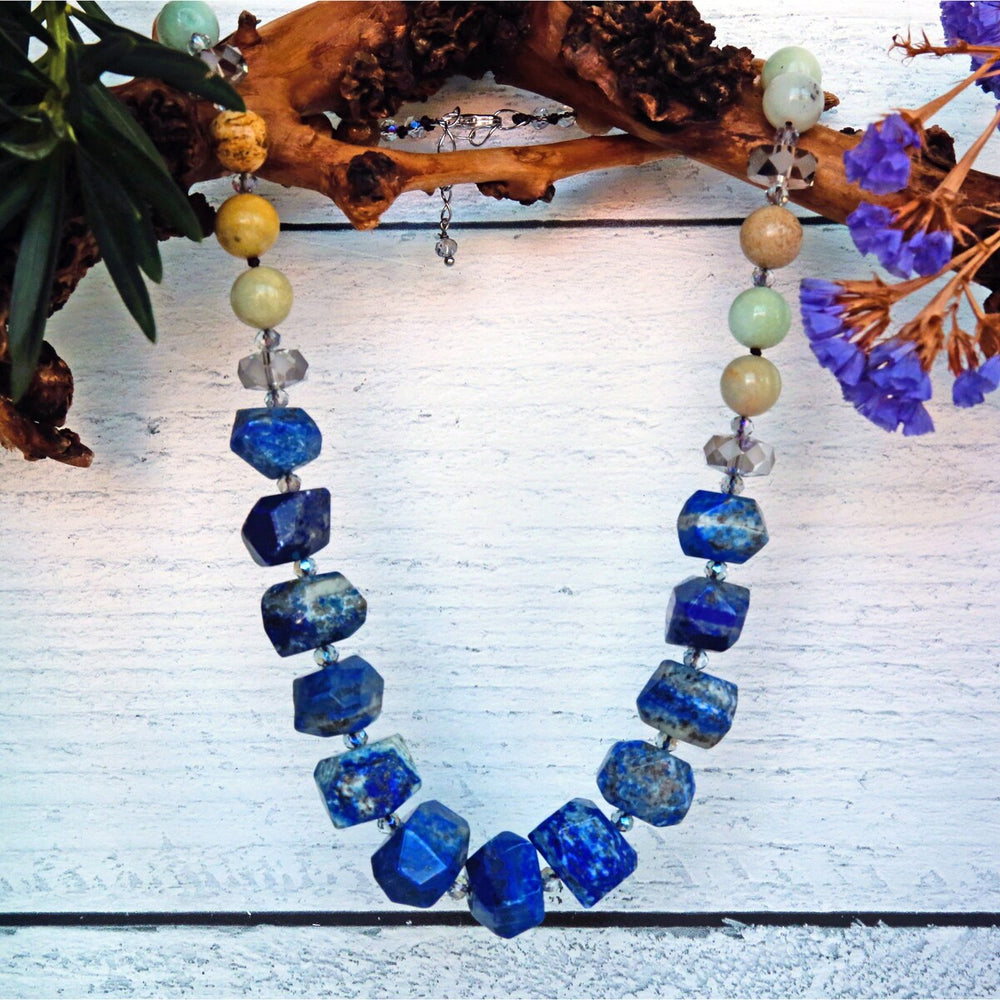 Lapis Lazuli Nugget Mixed Stone Necklace