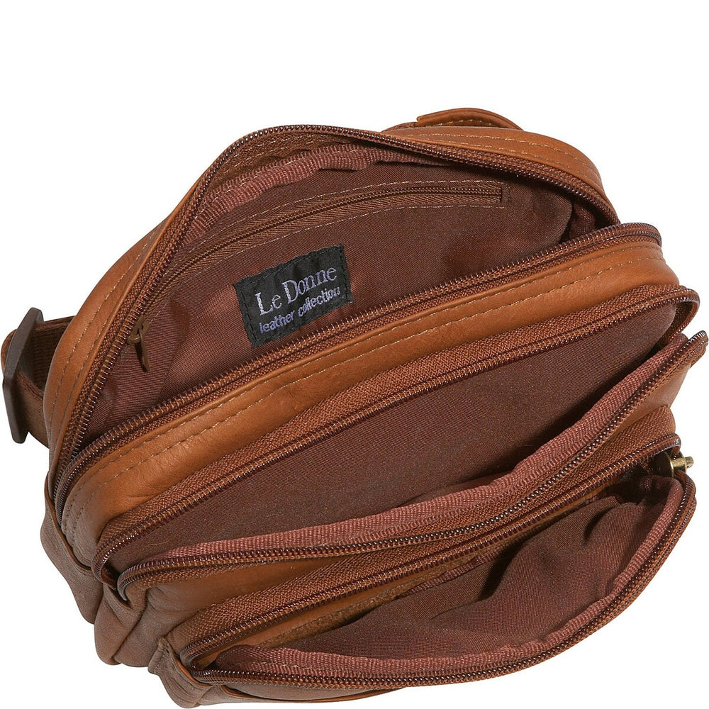 Le Donne Leather Four Compartment Waist Bag