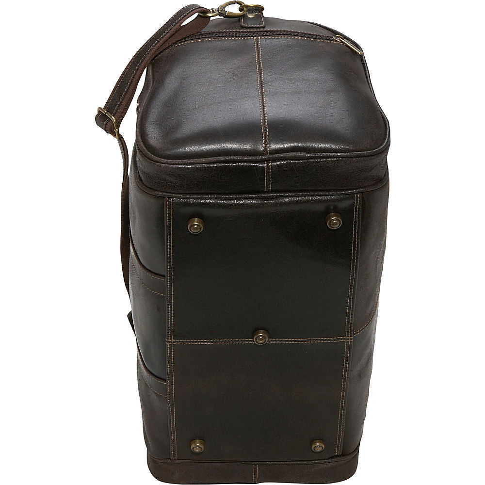 LeDonne Leather Distressed Leather 21-inch Carry On Overnighter Duffel Bag