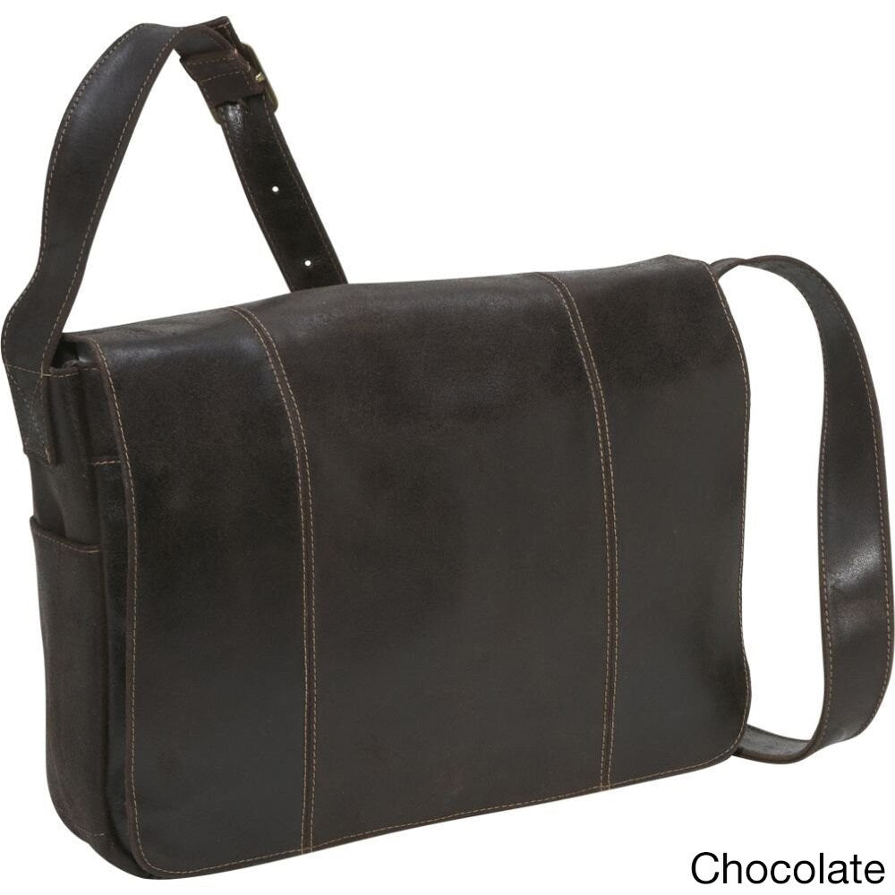 LeDonne Leather Distressed Leather Laptop Messenger