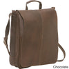 LeDonne Leather Distressed Leather Vertical 17-inch Laptop Messenger