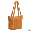 LeDonne Leather Double Strap Pocket Tote Bag