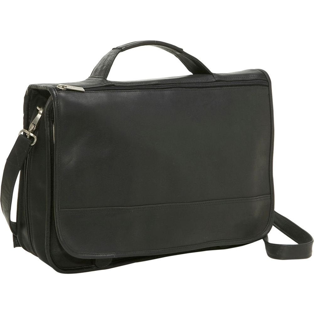 LeDonne Leather Expandable Organizer Messenger Brief