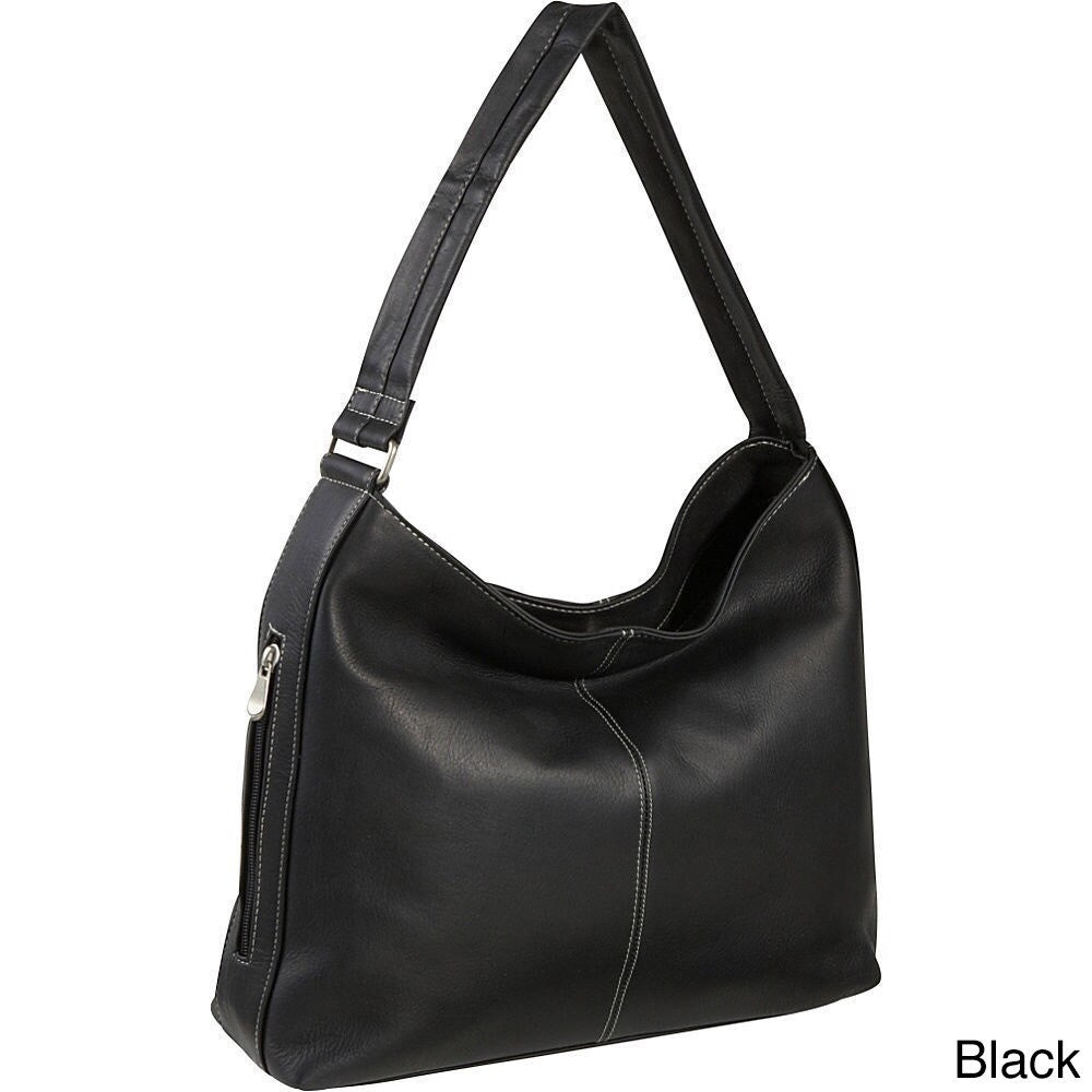 Le Donne Leather Shoulder Bag with Side Zip Pocket