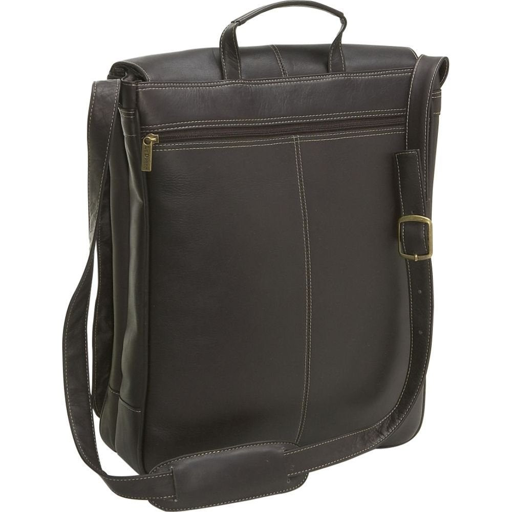 LeDonne Leather Vertical 17-inch Laptop Messenger Bag