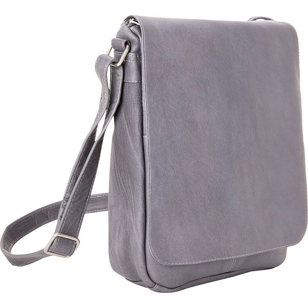 Le Donne Leather Vertical Flap Over Shoulder Bag