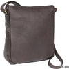 Le Donne Leather Vertical Flap Over Shoulder Bag