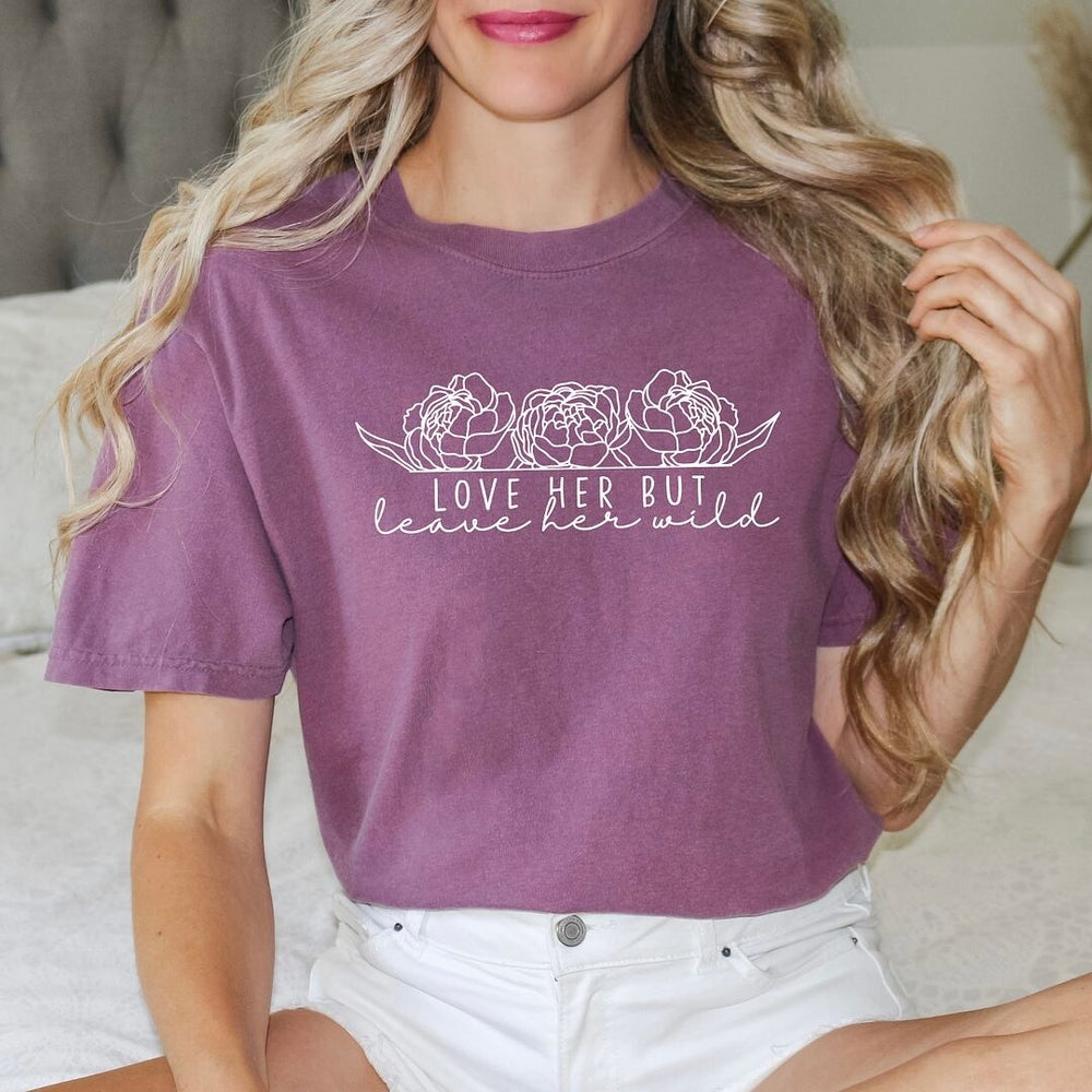 Leave Her Wild Floral Garment Dyed Tee