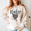 Leopard Nurse Heart Graphic Sweatshirt