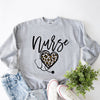 Leopard Nurse Heart Graphic Sweatshirt