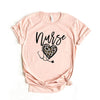 Leopard Nurse Heart Short Sleeve Crewnneck Tee