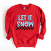 Let It Snow Checkered Graphic Sweatshirt