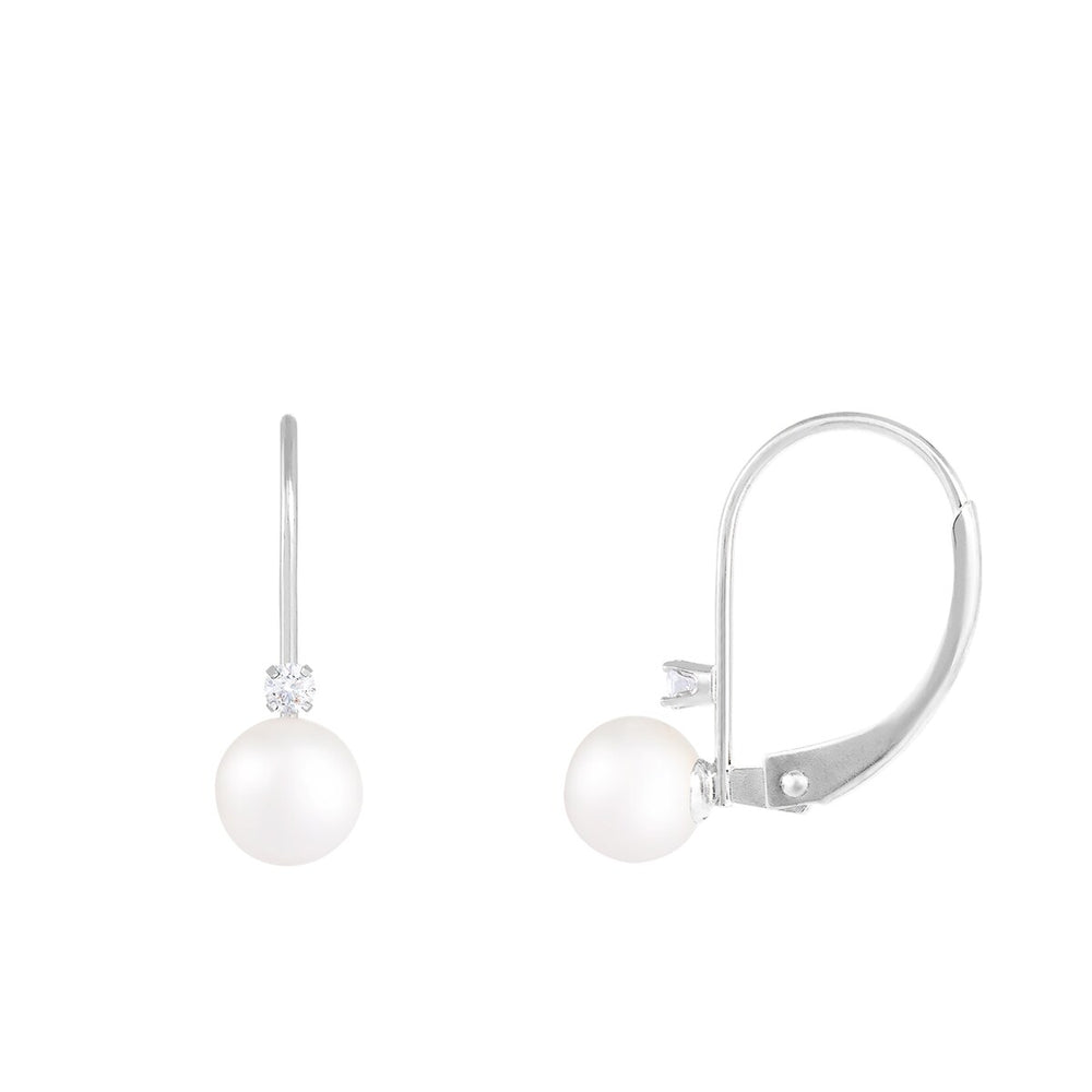 Lever Back Earrings Pearl