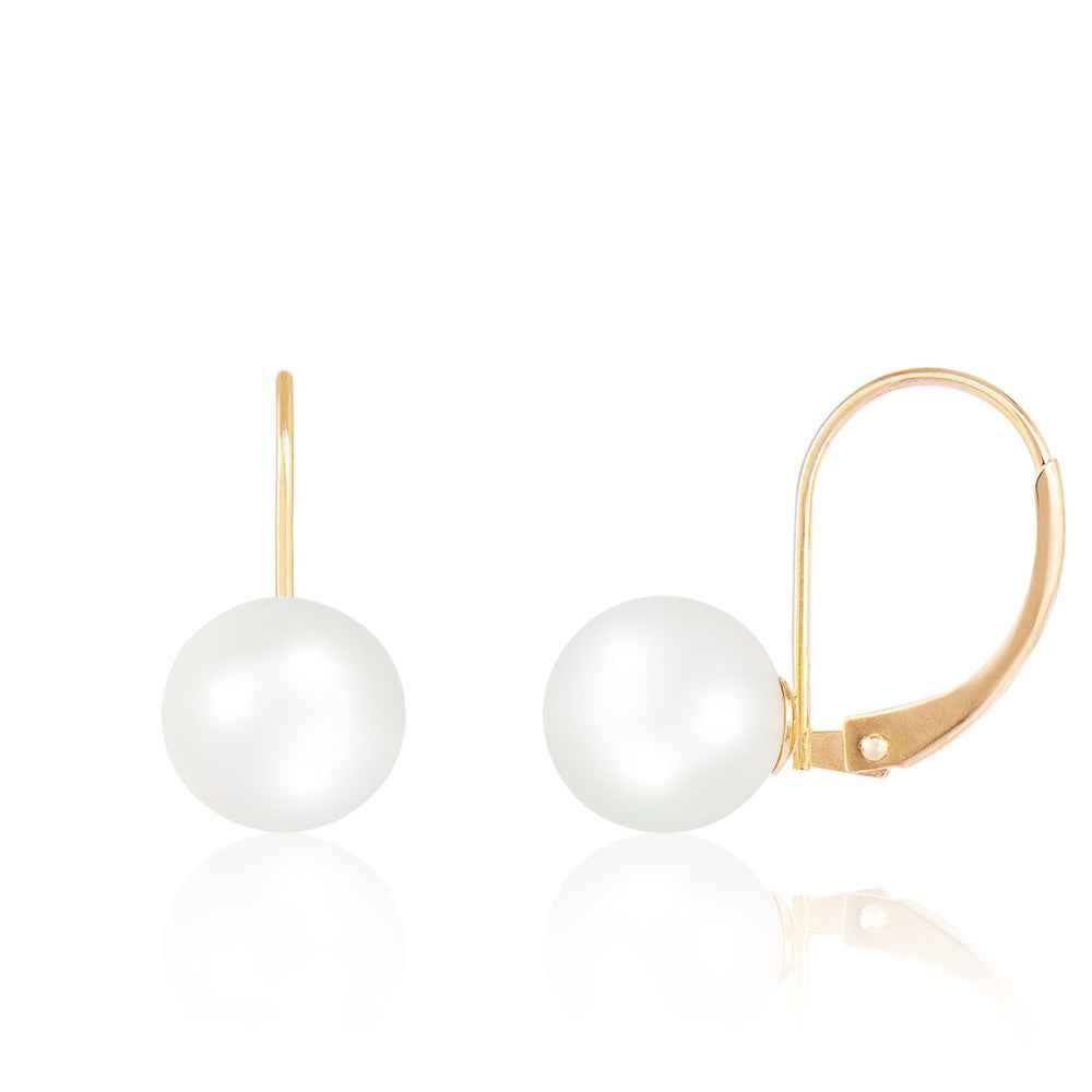 Lever Back Earrings Pearl