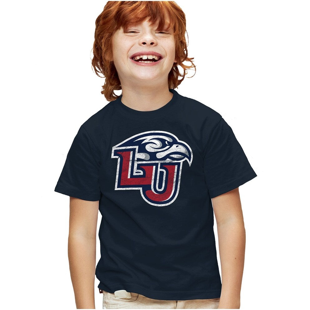 Liberty University Distressed Primary Kids T Shirt for Youth Boys and Girls