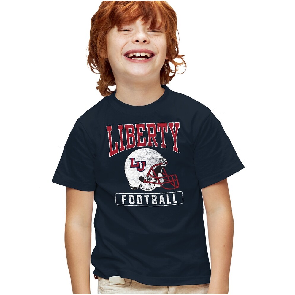 Liberty University Football Helmet Kids T Shirt for Youth Boys and Girls