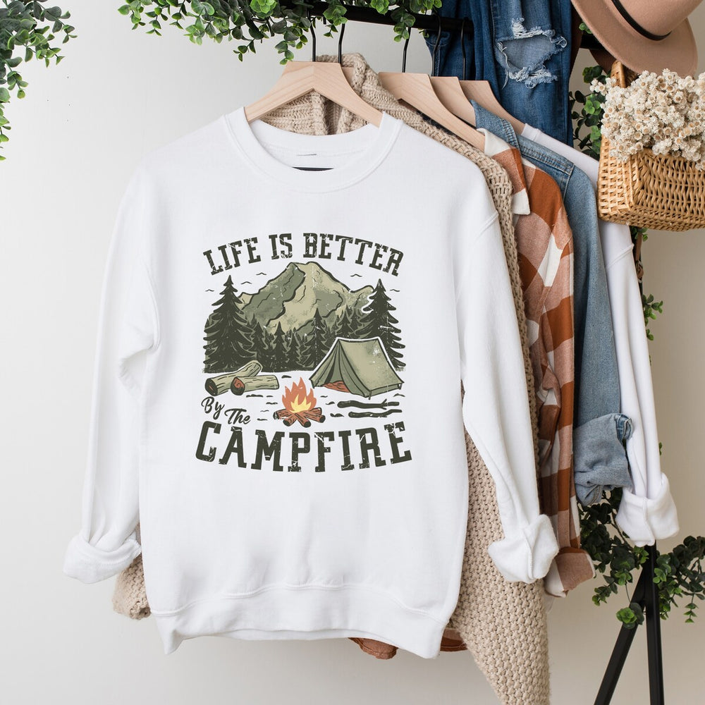 Life Is Better By The Campfire Tent Graphic Sweatshirt