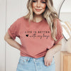 Life is Better with My Boys Heart Short Sleeve Crewnneck Tee